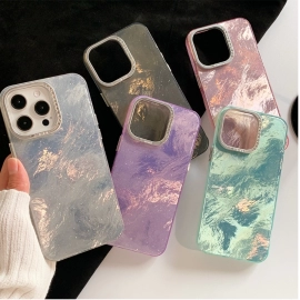 Advanced tin foil pattern iPhone 15 case with 14 promax protective cover, 13 electroplating, and 12 diamond stickers 11 couple styles