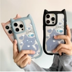 Love Cat 15promax Phone Case iphone13 Apple 11 Women's 14plus Large Hole 12 Blue Cat Ears