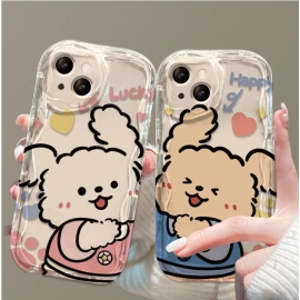 Couple Apple 15plus phone case 13/12 new iPhone 14 cute 11pro soft XR transparent 7/8plus