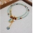 Fashionable retro colored dripping oil natural stone bead necklace for women, versatile, high-end, niche necklace