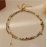 Small niche stacked Xiaomi bead colored bead necklace for women, versatile, fashionable, personalized, freshwater pearl necklace