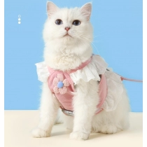 Cat leash JK small flower dog leash strap style cat and dog clothing leash for puppies, specifically designed for walking dogs
