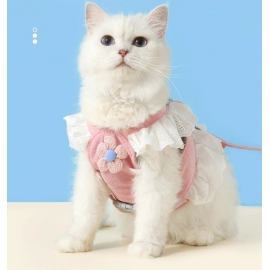 Cat leash JK small flower dog leash strap style cat and dog clothing leash for puppies, specifically designed for walking dogs