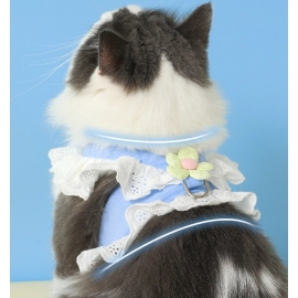 Cat leash JK small flower dog leash strap style cat and dog clothing leash for puppies, specifically designed for walking dogs