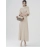 Women's early autumn dress with a high-end knitted long skirt for external wear, designed with a cinched waist bag and hip skirt length Style skirt