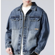 New autumn outerwear for men, ins high-end and cool workwear, trendy denim jacket, men's top