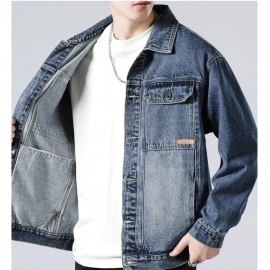 New autumn outerwear for men, ins high-end and cool workwear, trendy denim jacket, men's top