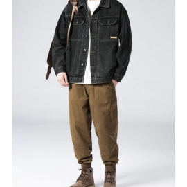 New autumn outerwear for men, ins high-end and cool workwear, trendy denim jacket, men's top