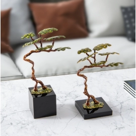 New Chinese style metal welcoming pine small soft decoration home decoration model room desktop decoration Bo Gu shelf soft decoration decoration