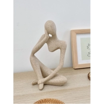 Ins style, niche abstract characters, thinkers, artistic ornaments, living room home decoration, creative modern minimalist accessories