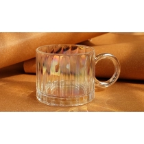  Heat resistant glass, light luxury style, ins mug, coffee water cup with handle, big ear cup, creative and high aesthetic value