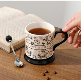 Vintage ceramic mug, niche design, drinking cup, office coffee cup, high-end feel, gift giving Classical Cup