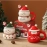 Creative Christmas Ceramic Cup Cartoon Snowman Makeup Gift Box Large Capacity Water Cup Gift Box for Girls Christmas Gift