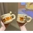 Internet celebrity cute teddy bear cup, mug, ceramic cup, ins exquisite and high-value water cup, gift for friends coffee cup