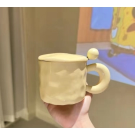 Internet celebrity cute teddy bear cup, mug, ceramic cup, ins exquisite and high-value water cup, gift for friends coffee cup