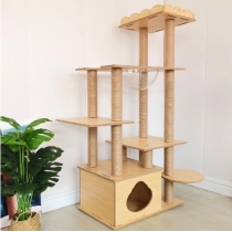 Pet Nest Large Cat Crawler Imitation Solid Wood Cat Nest Simple Cat Scratch Board