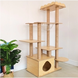 Pet Nest Large Cat Crawler Imitation Solid Wood Cat Nest Simple Cat Scratch Board