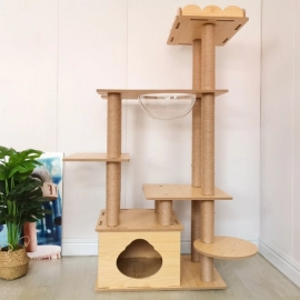 Pet Nest Large Cat Crawler Imitation Solid Wood Cat Nest Simple Cat Scratch Board