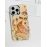 Fun cartoon electroplated frame, drip glue blue diamond giraffe, Apple 14 phone case, 15promax transparent, 12 soft edges